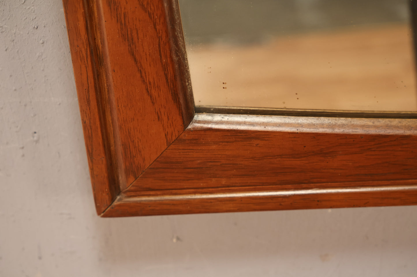 Large Mid Century Walnut & Pecan Mirror