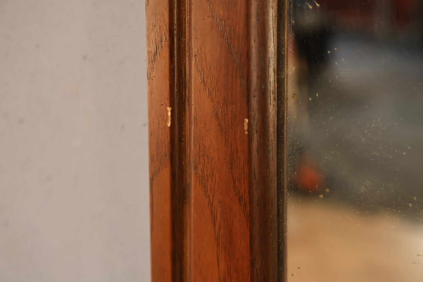 Large Mid Century Walnut & Pecan Mirror