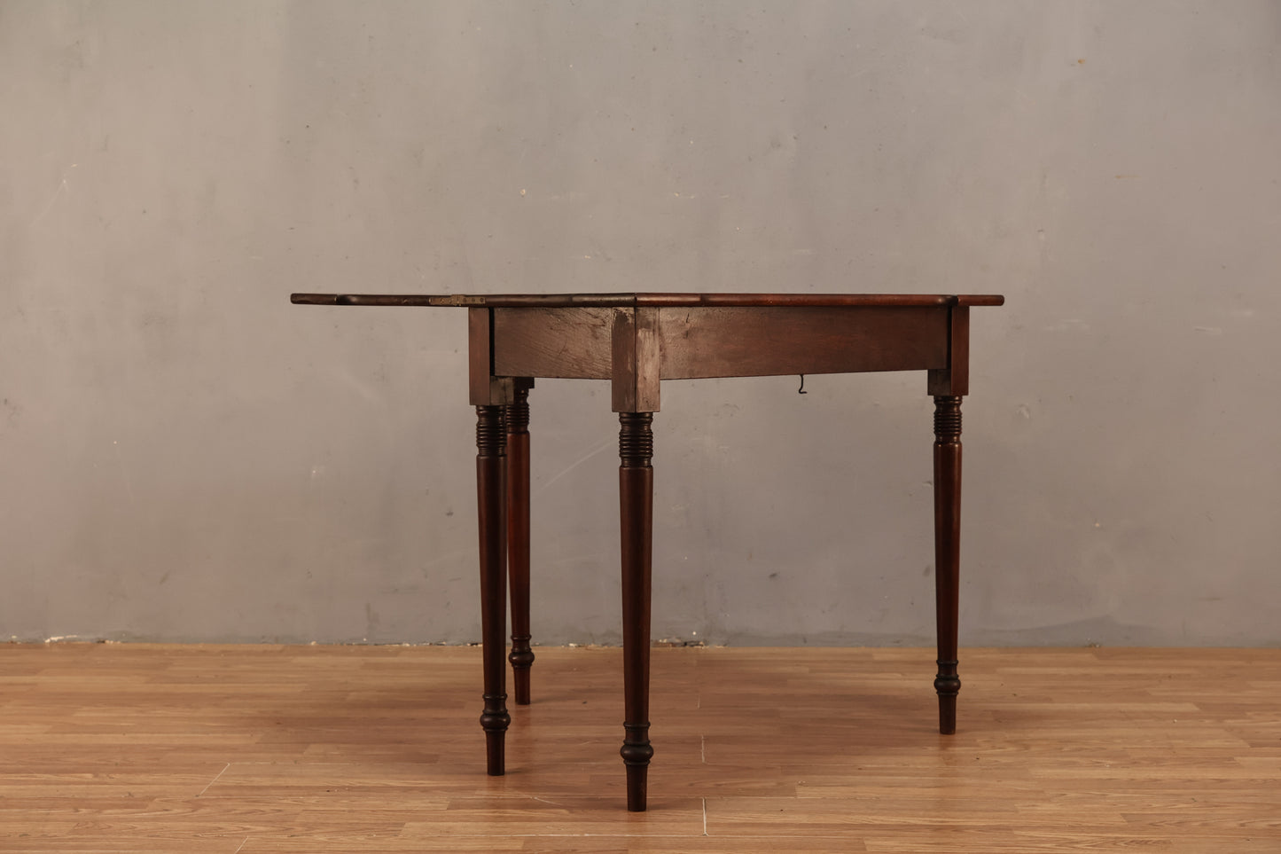 Compact Mahogany Flip-Top Table