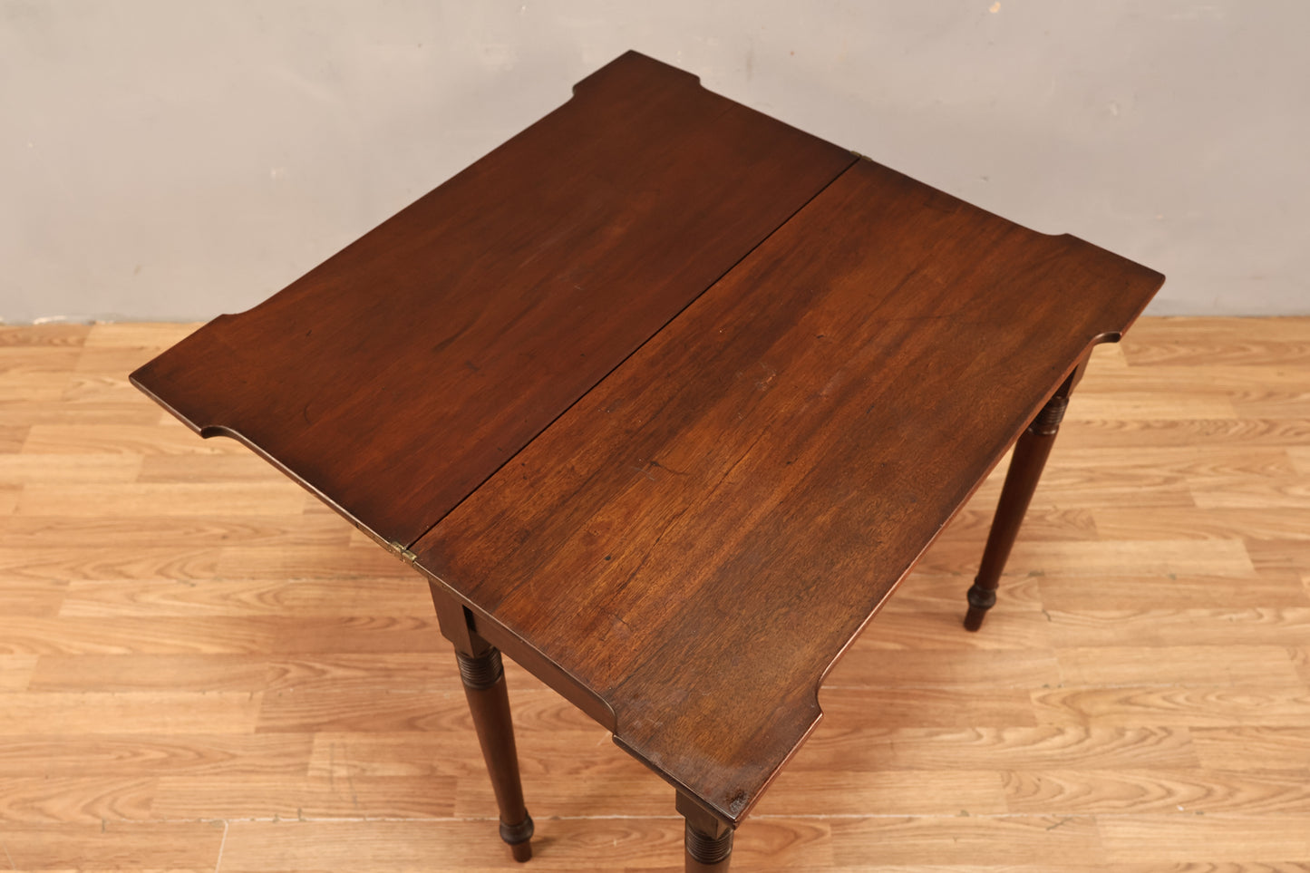 Compact Mahogany Flip-Top Table