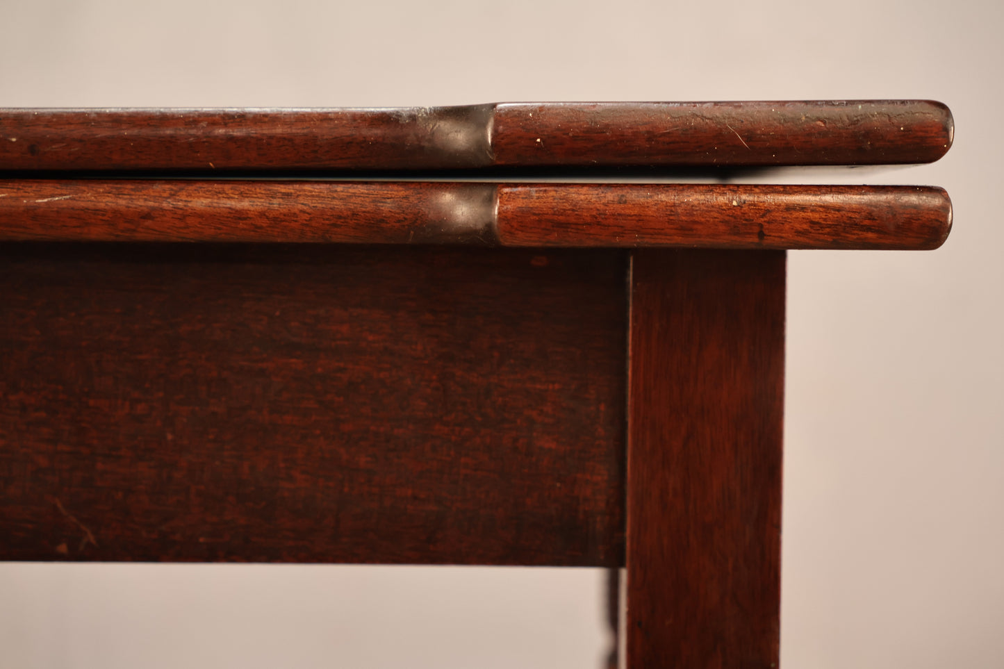 Compact Mahogany Flip-Top Table