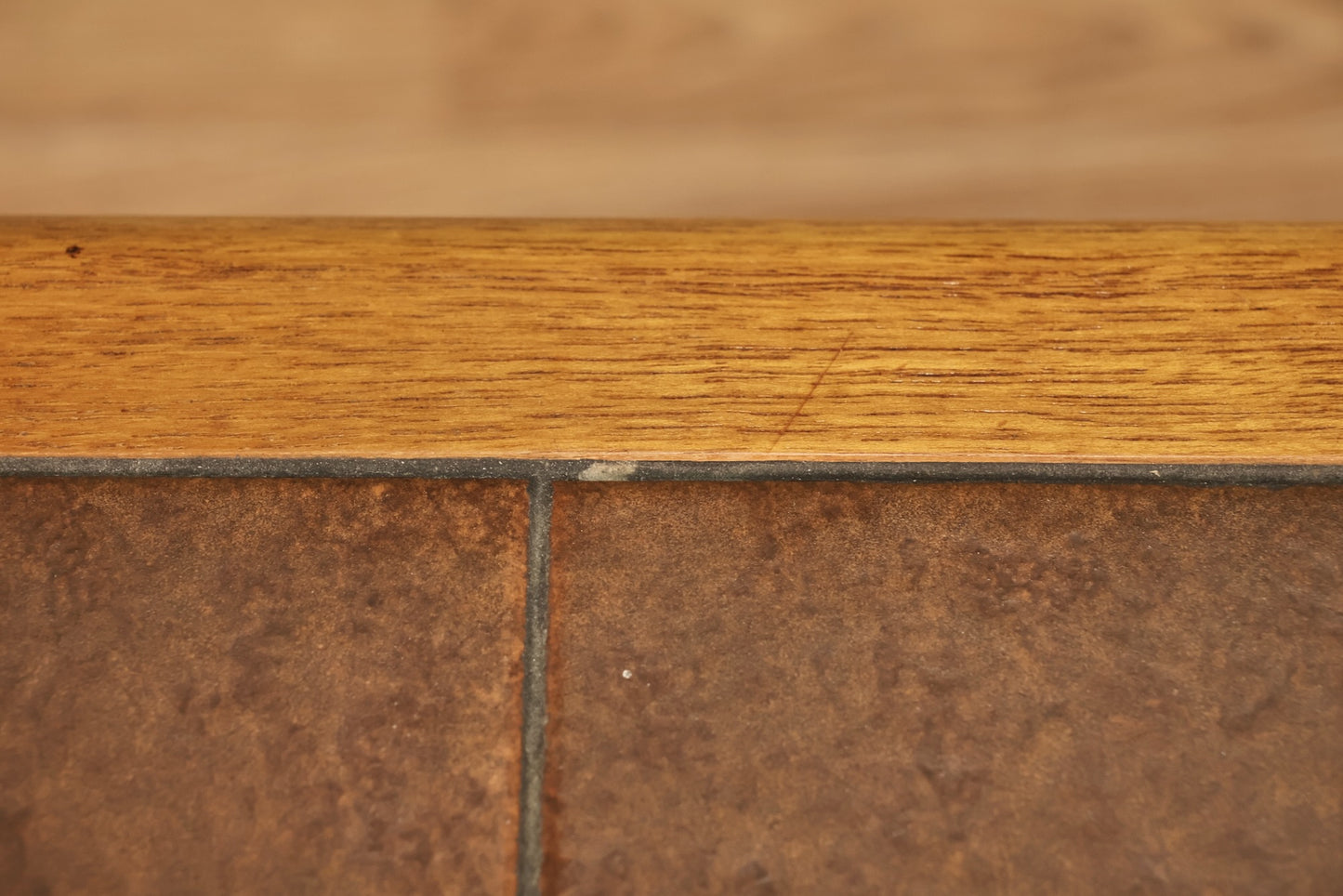 Uldum Teak & Brown Tile Coffee Table - ONLINE ONLY