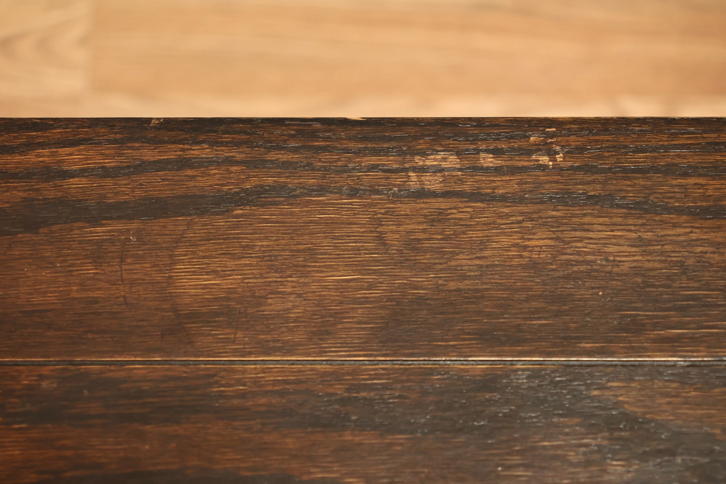 Antique Dark Oak & Cane Coffee Table - ONLINE ONLY