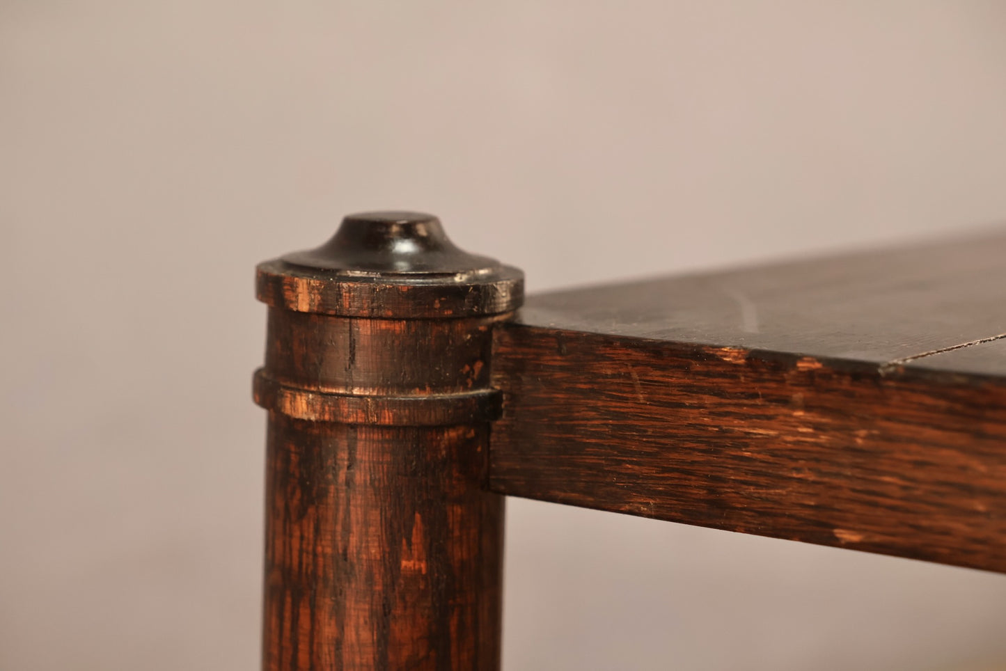 Antique Dark Oak & Cane Coffee Table - ONLINE ONLY