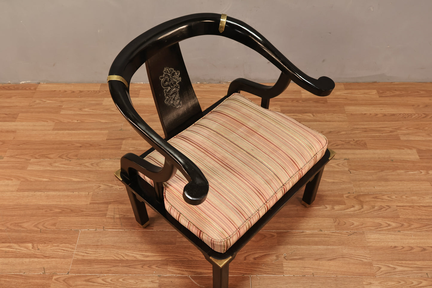 Ming-Style Black Lacquer Accent Chair - ONLINE ONLY