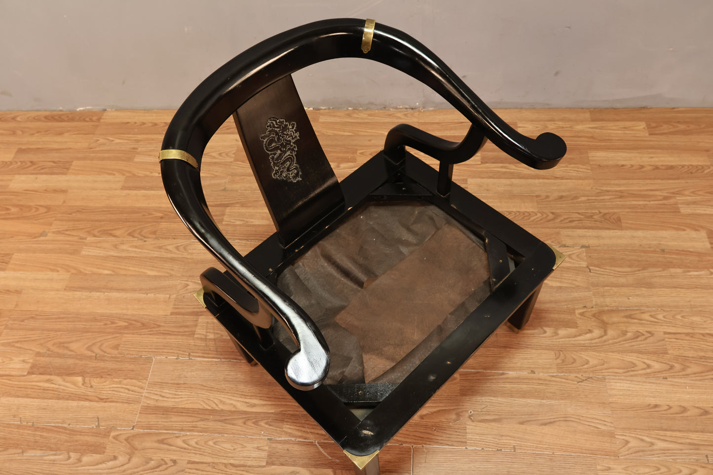 Ming-Style Black Lacquer Accent Chair - ONLINE ONLY