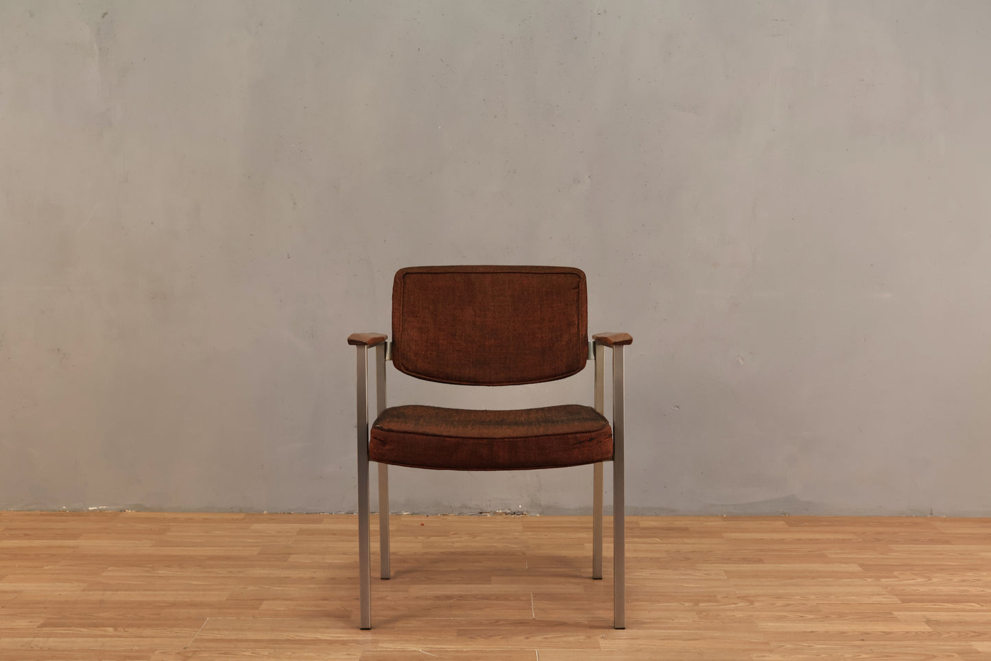 Mid Century Steel & Spice Armchair