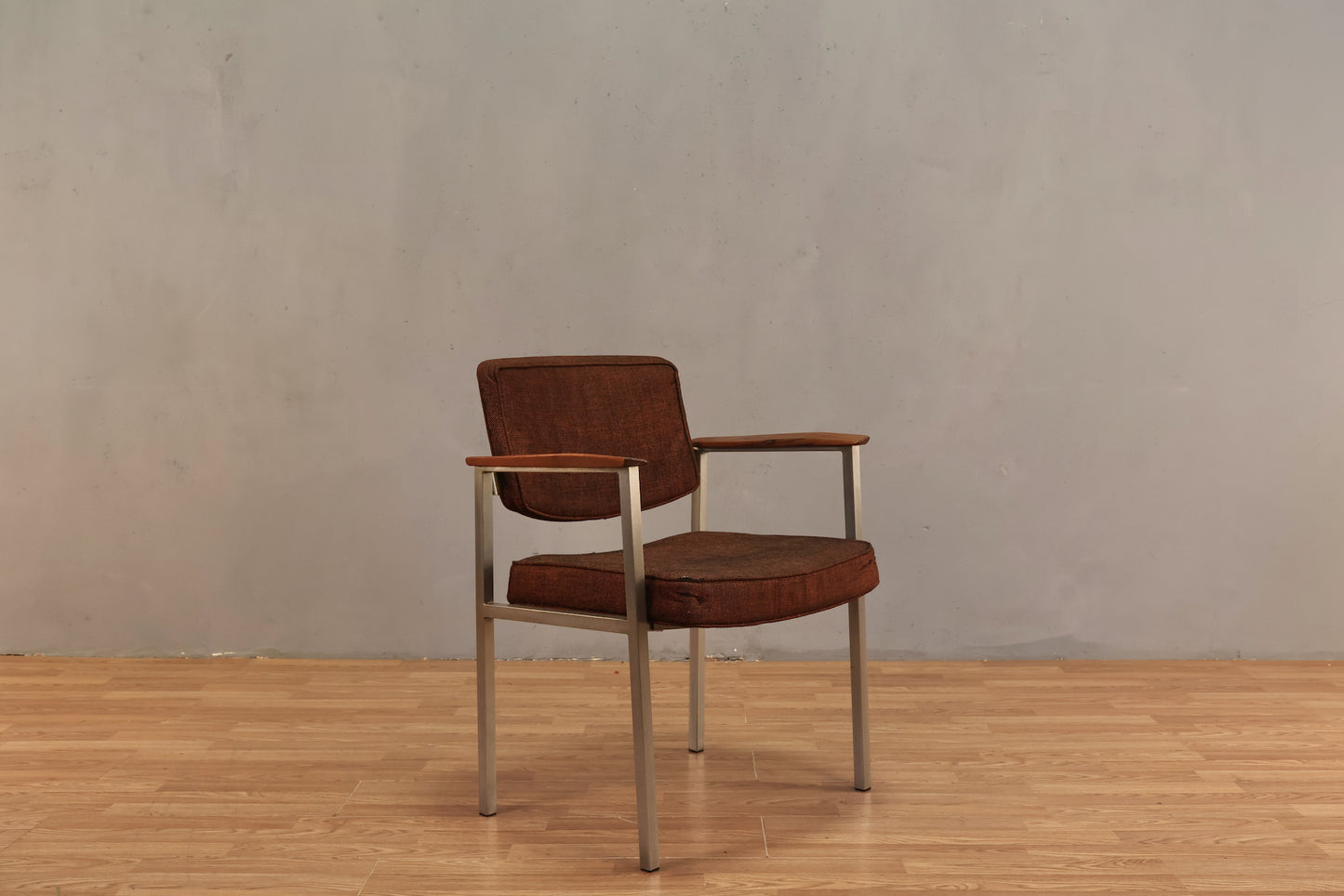 Mid Century Steel & Spice Armchair