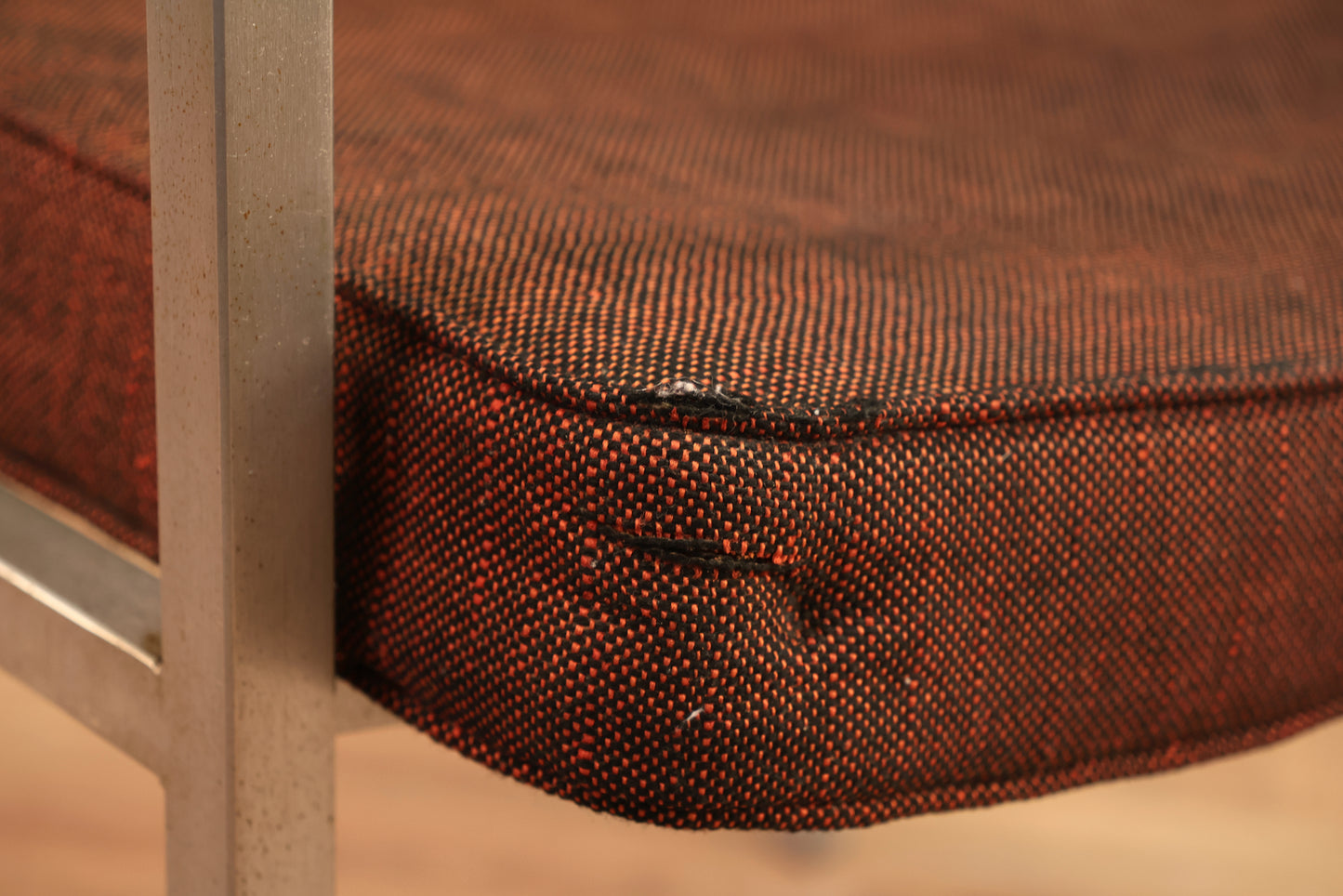 Mid Century Steel & Spice Armchair