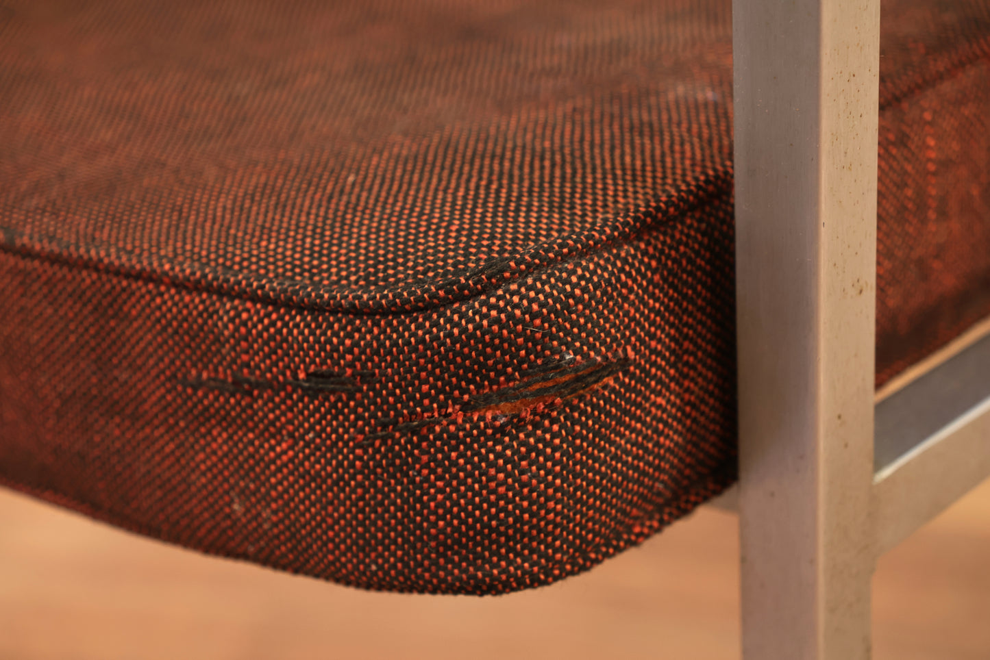 Mid Century Steel & Spice Armchair