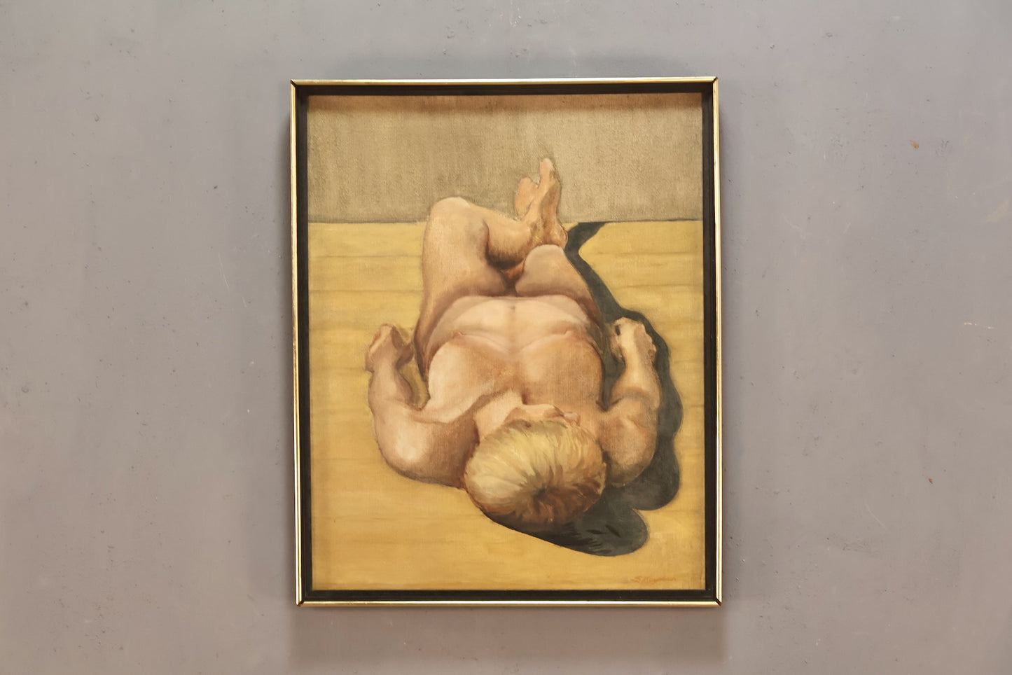 Mid Century "Sunbathing" Painting