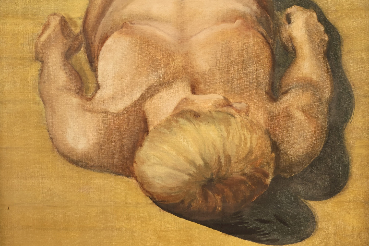 Mid Century "Sunbathing" Painting