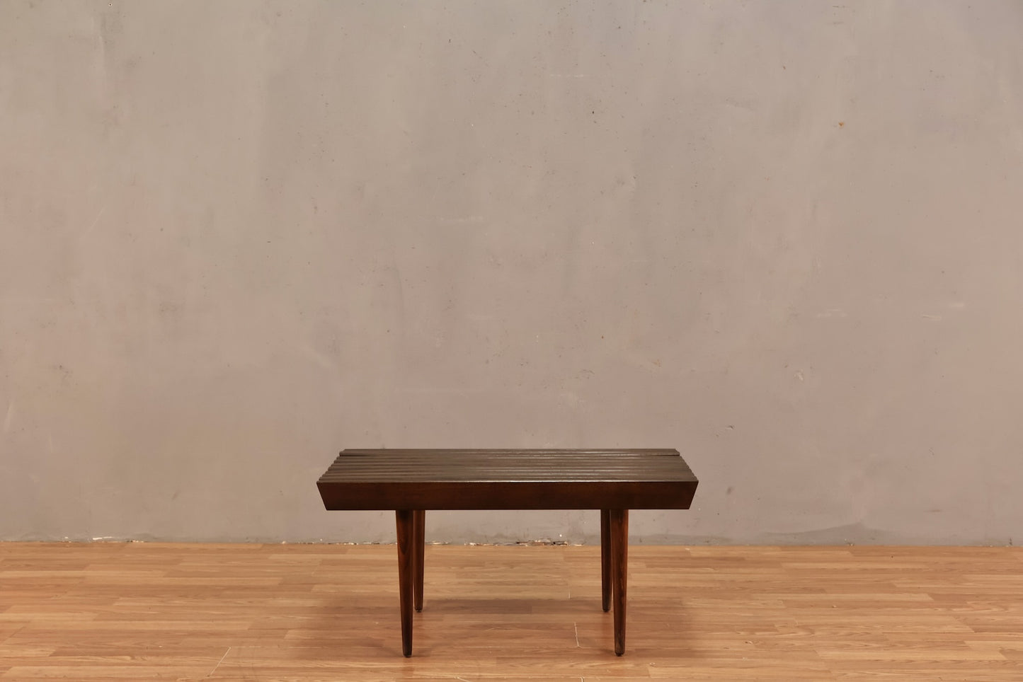 Petite Walnut Slatted Coffee Table