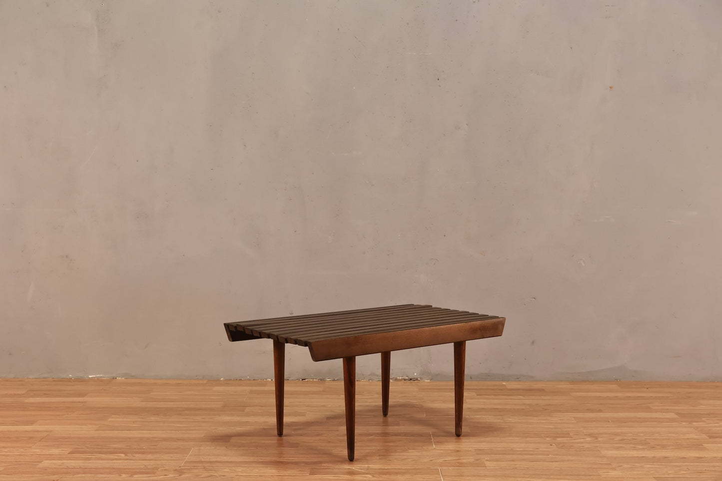Petite Walnut Slatted Coffee Table