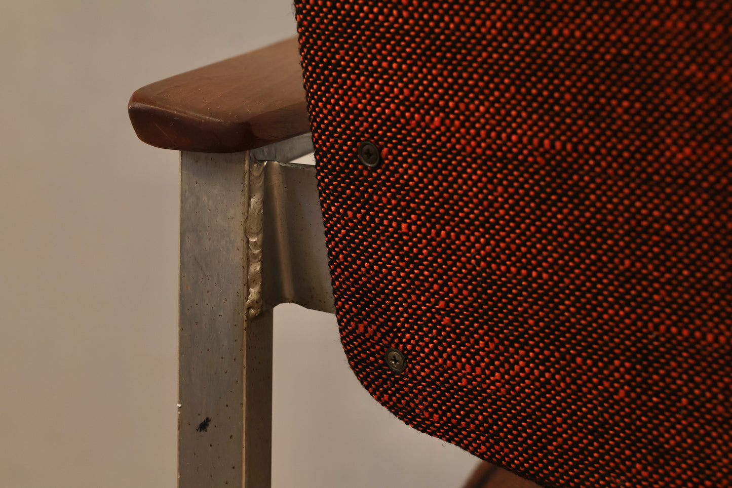 Mid Century Steel & Spice Armchair