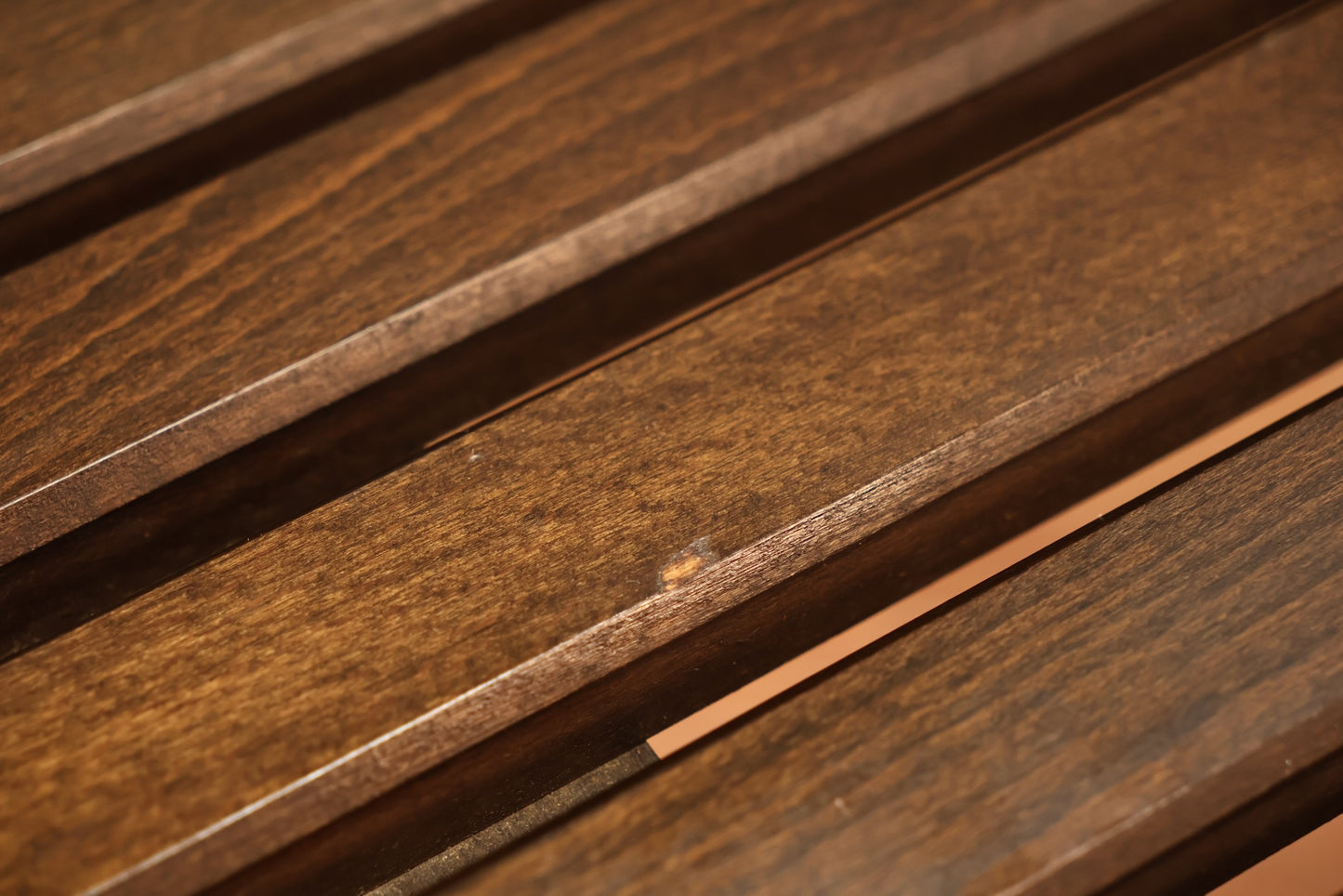Petite Walnut Slatted Coffee Table