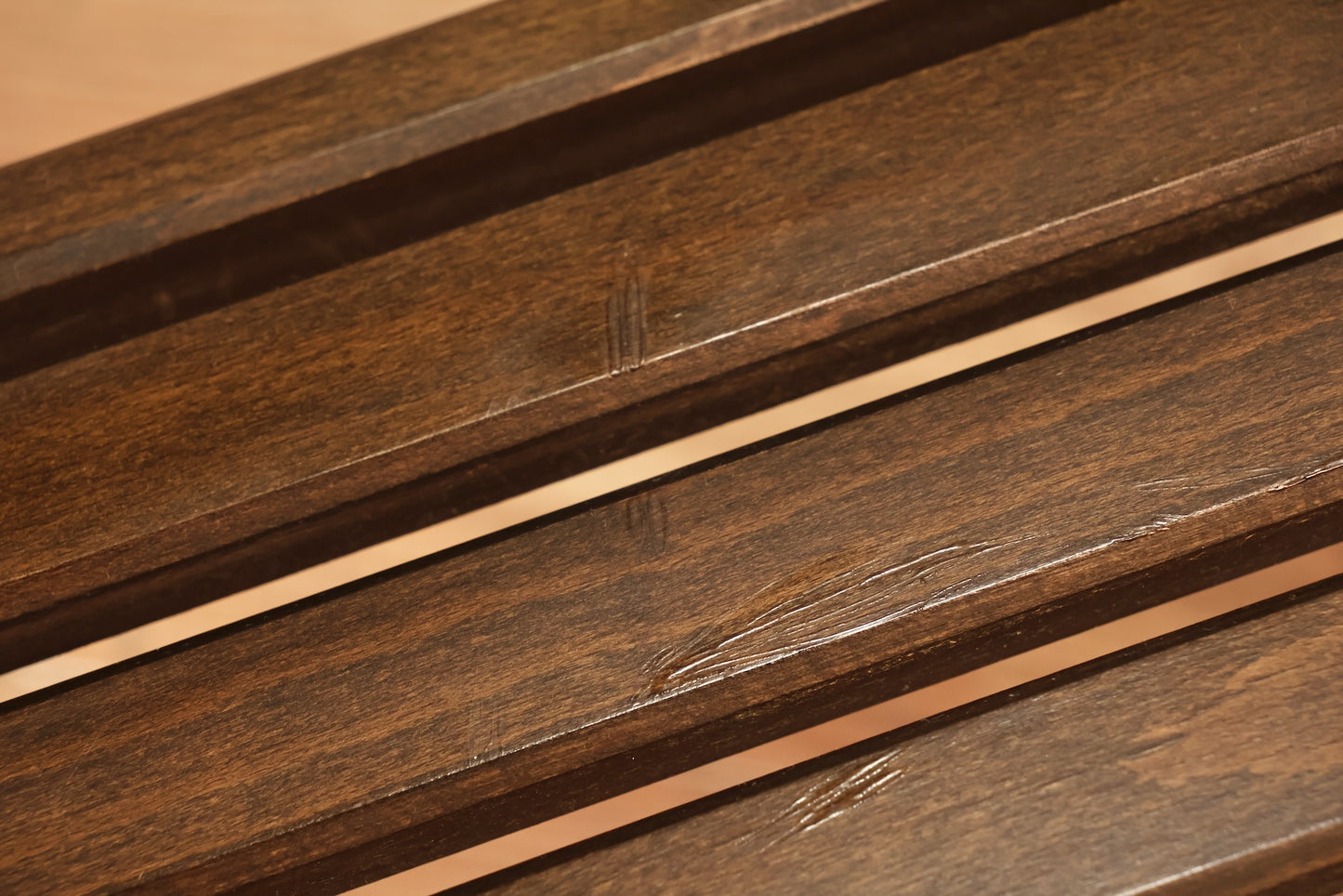 Petite Walnut Slatted Coffee Table