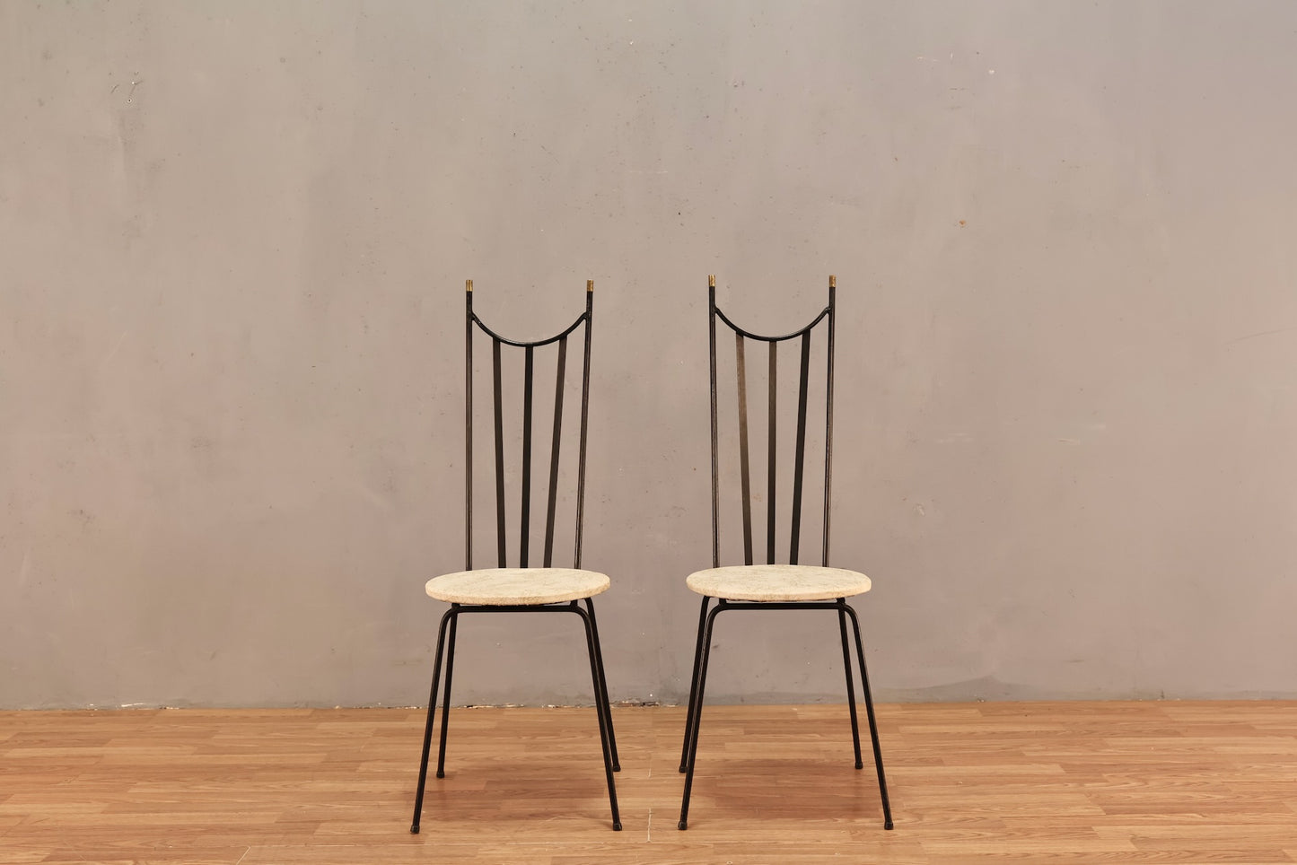 Slim Atomic Iron Side Chair