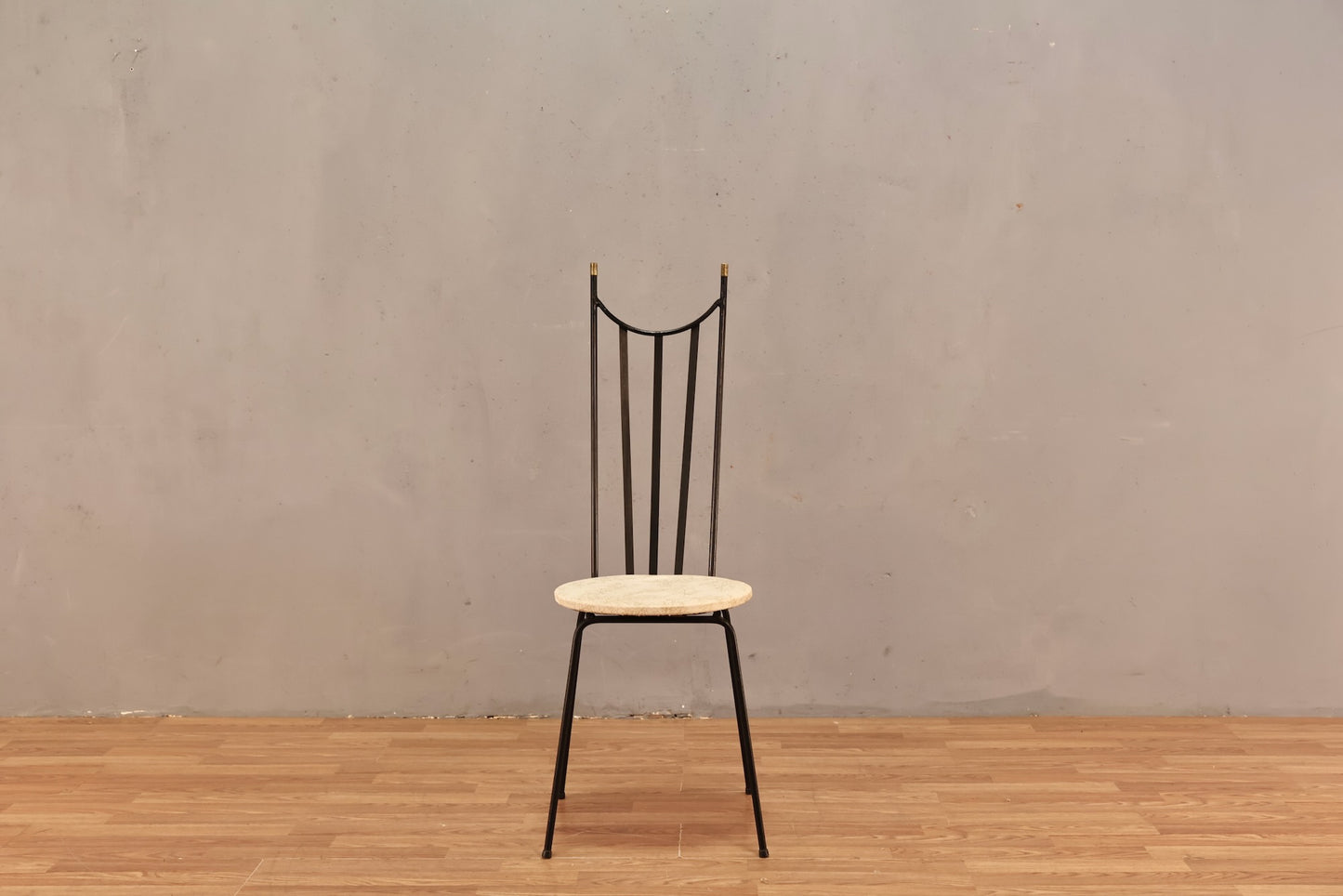 Slim Atomic Iron Side Chair