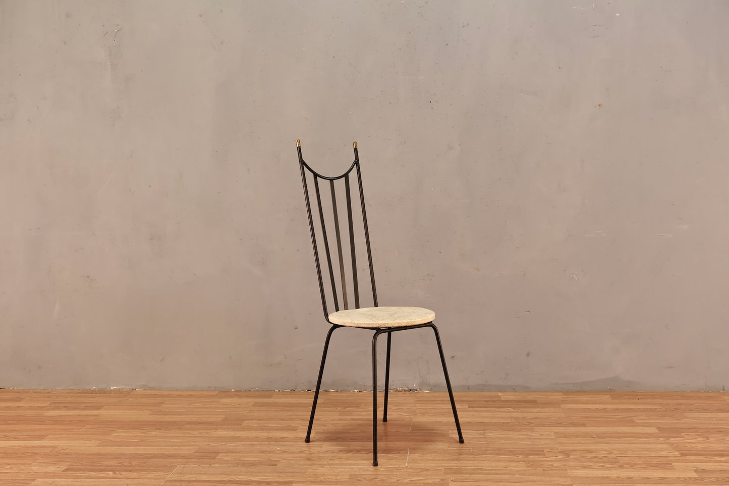 Slim Atomic Iron Side Chair