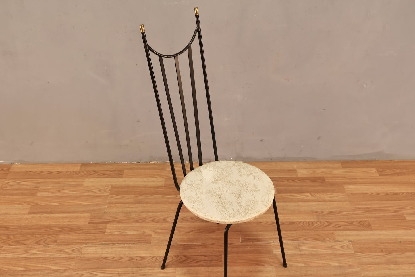 Slim Atomic Iron Side Chair