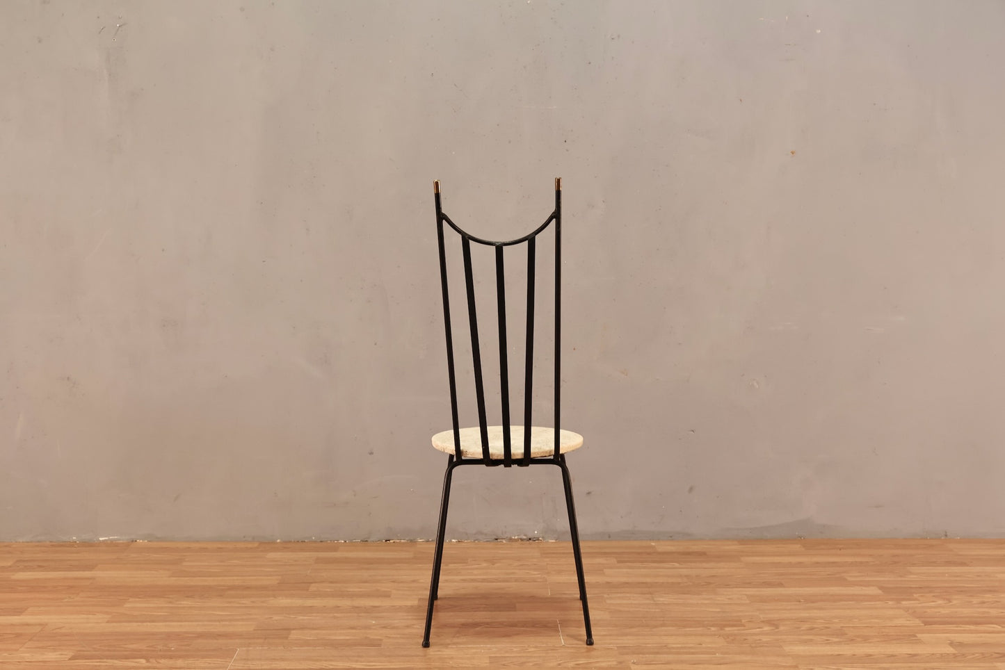 Slim Atomic Iron Side Chair