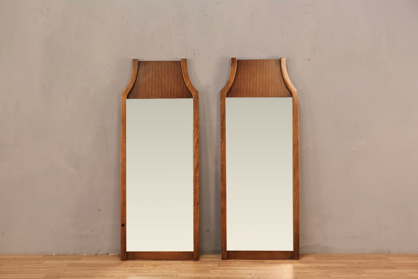 Mid Century Ridged Mirror
