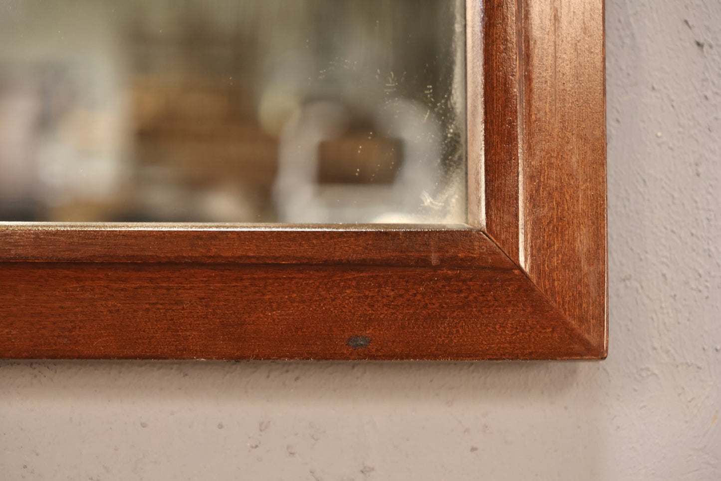 Slim Walnut & Woven Mirror