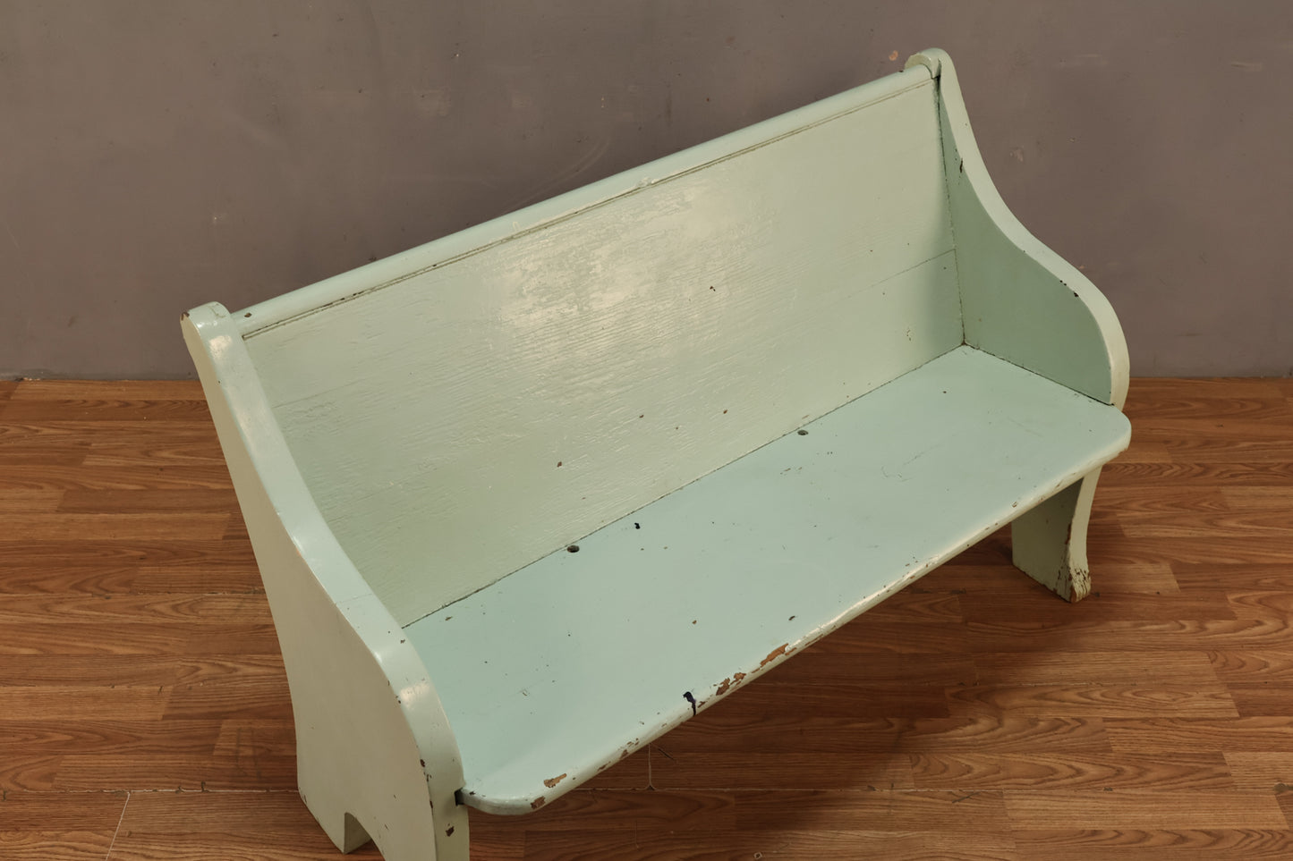 Seafoam Wooden Bench