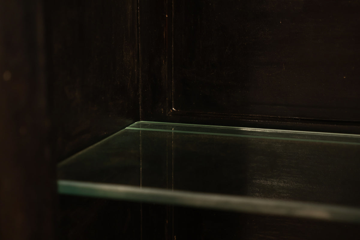 Chinese Black 2-Door Cabinet - ONLINE ONLY