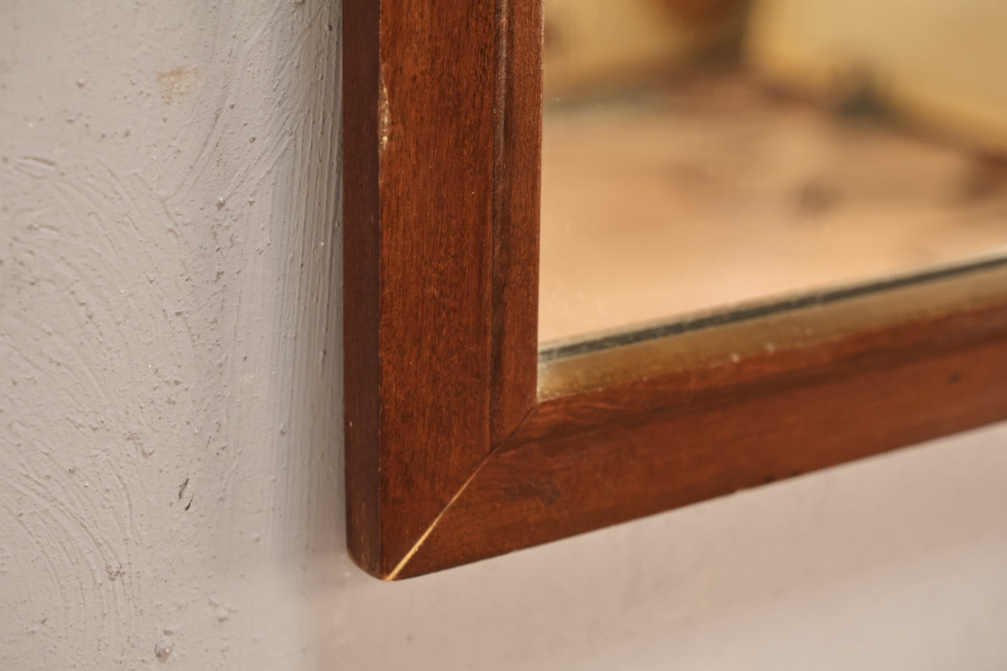 Slim Walnut & Woven Mirror
