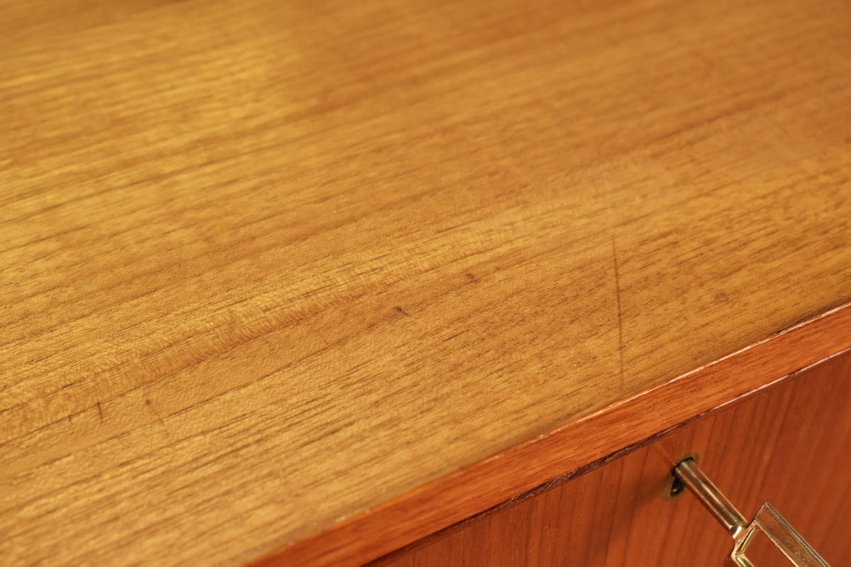 Luxe Teak Drop-Front Wall Unit - ONLINE ONLY