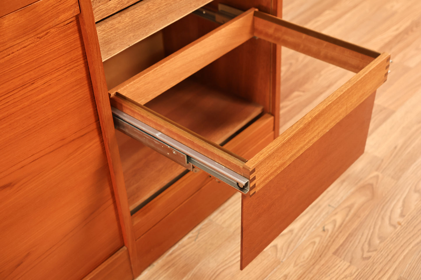 Luxe Teak Drop-Front Wall Unit - ONLINE ONLY