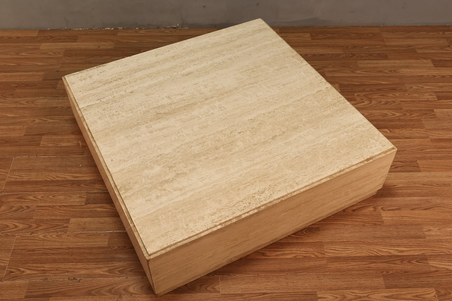 Large Square Travertine Coffee Table - ONLINE ONLY