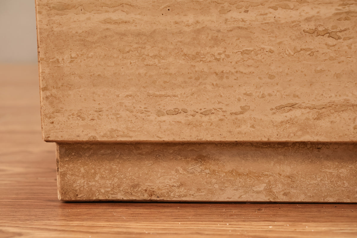 Large Square Travertine Coffee Table - ONLINE ONLY