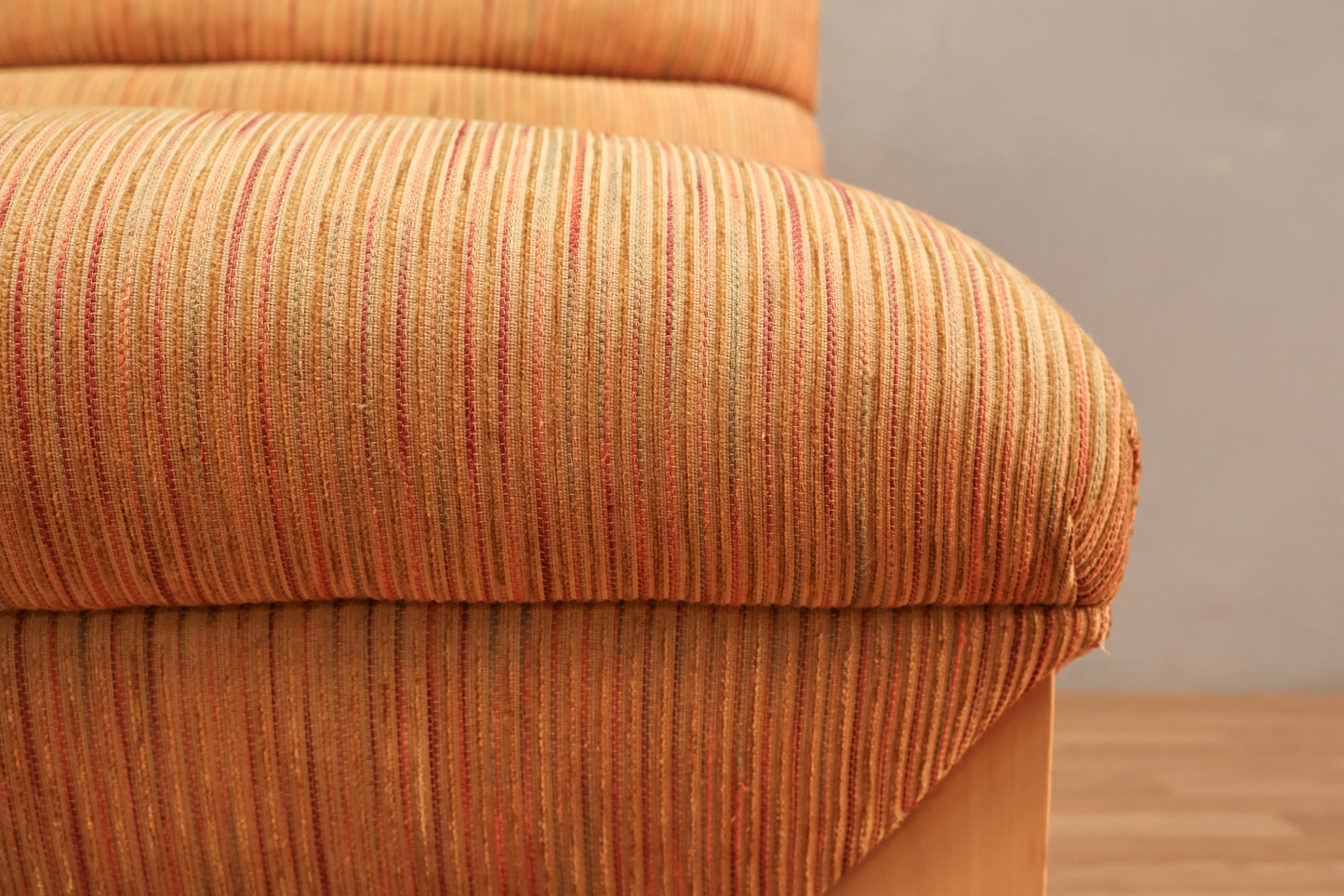 Large Post-Modern Striped Slipper Chair