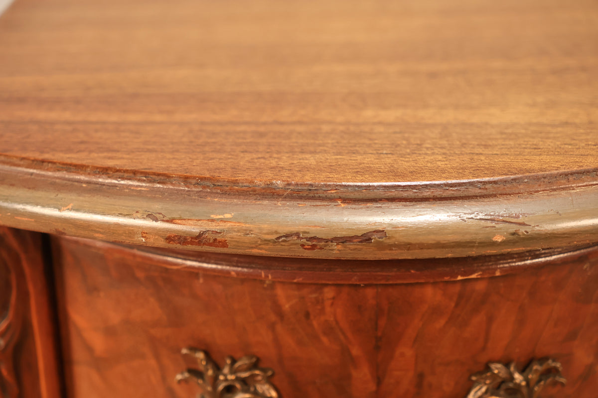 Louis XV-Style Mahogany 7-Drawer Desk - ONLINE ONLY