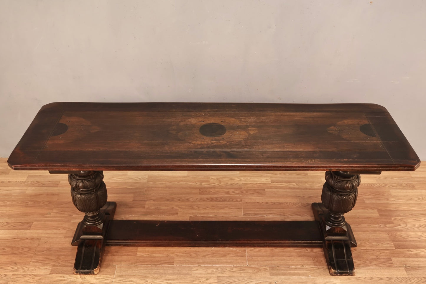 Large Jacobean Trestle Console Table - ONLINE ONLY