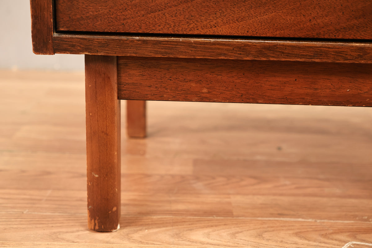 Broyhill Mid Century Walnut 2-Drawer Nightstand - ONLINE ONLY