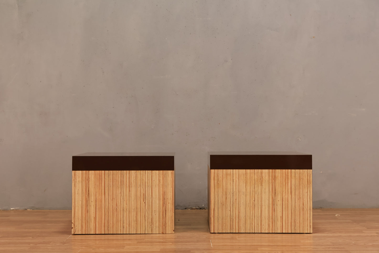 Faux Pencil Reed Laminate End Table - ONLINE ONLY