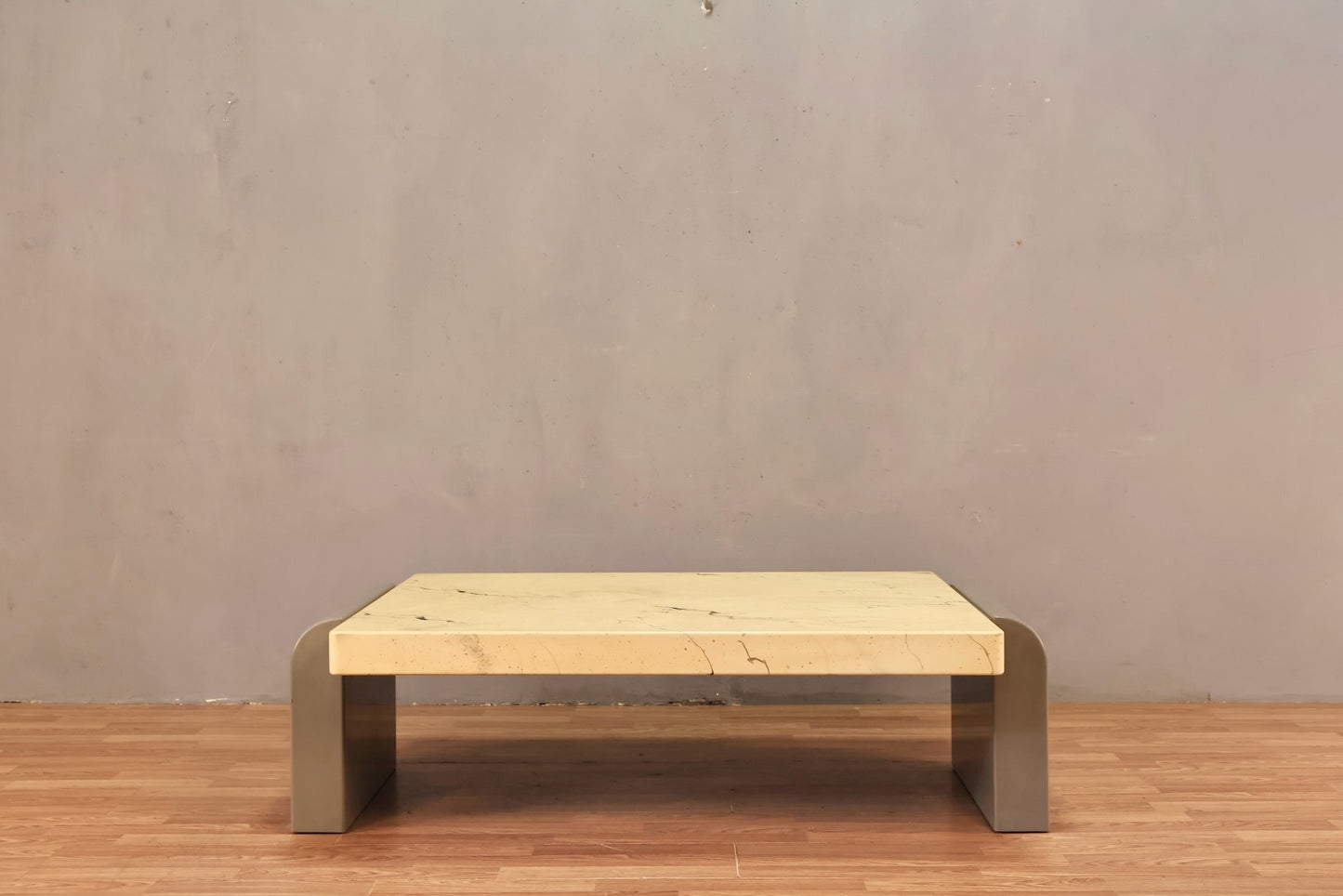 Large Faux Marble & Gray Coffee Table - ONLINE ONLY