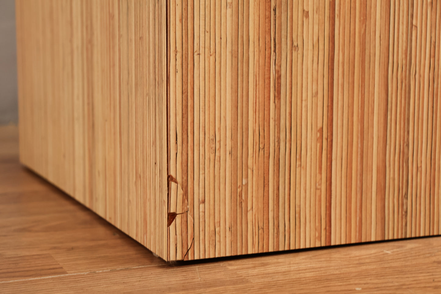 Faux Pencil Reed Laminate End Table - ONLINE ONLY