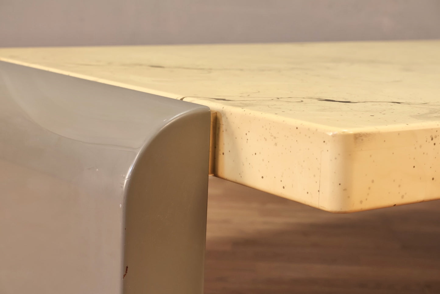 Large Faux Marble & Gray Coffee Table - ONLINE ONLY