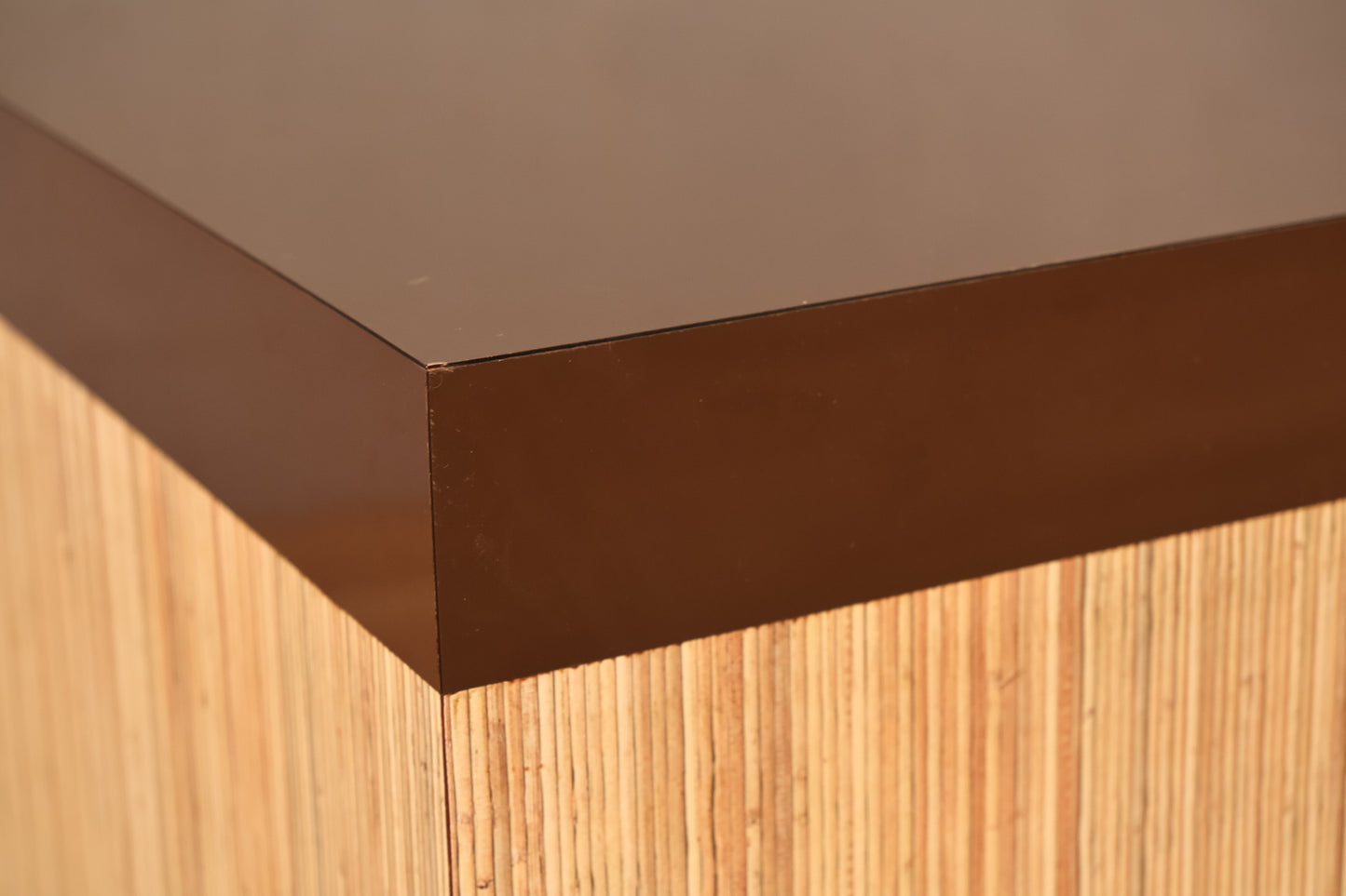 Faux Pencil Reed Laminate End Table - ONLINE ONLY