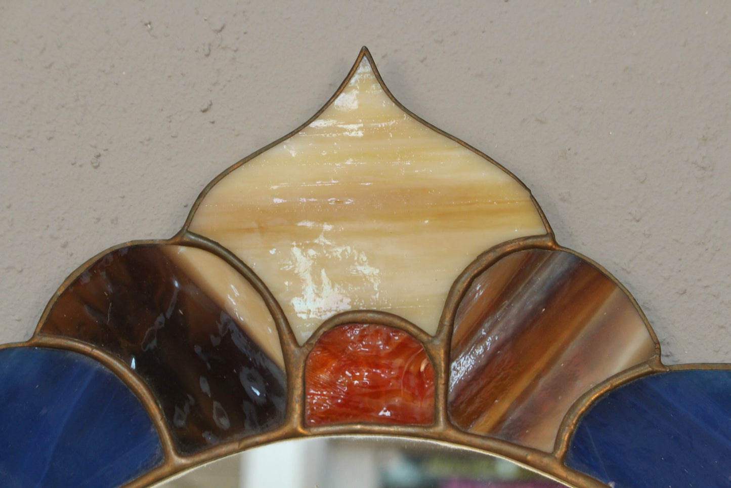 Small Stained Glass Lotus Mirror