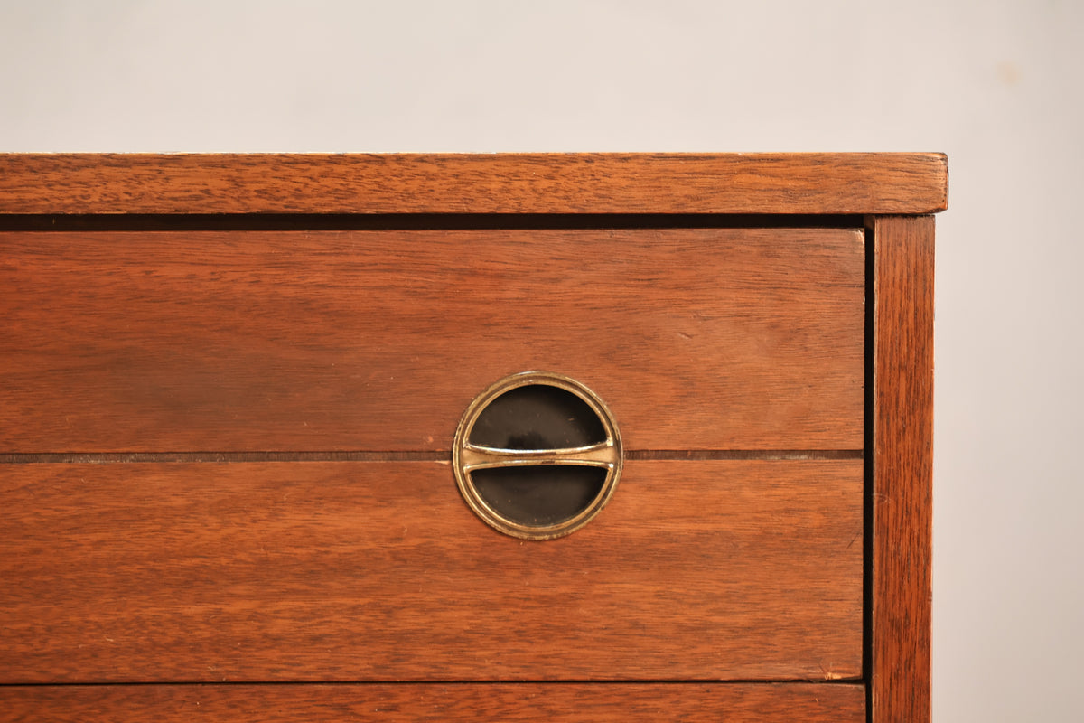 Mid Century Walnut 4-Drawer Highboy Dresser - ONLINE ONLY