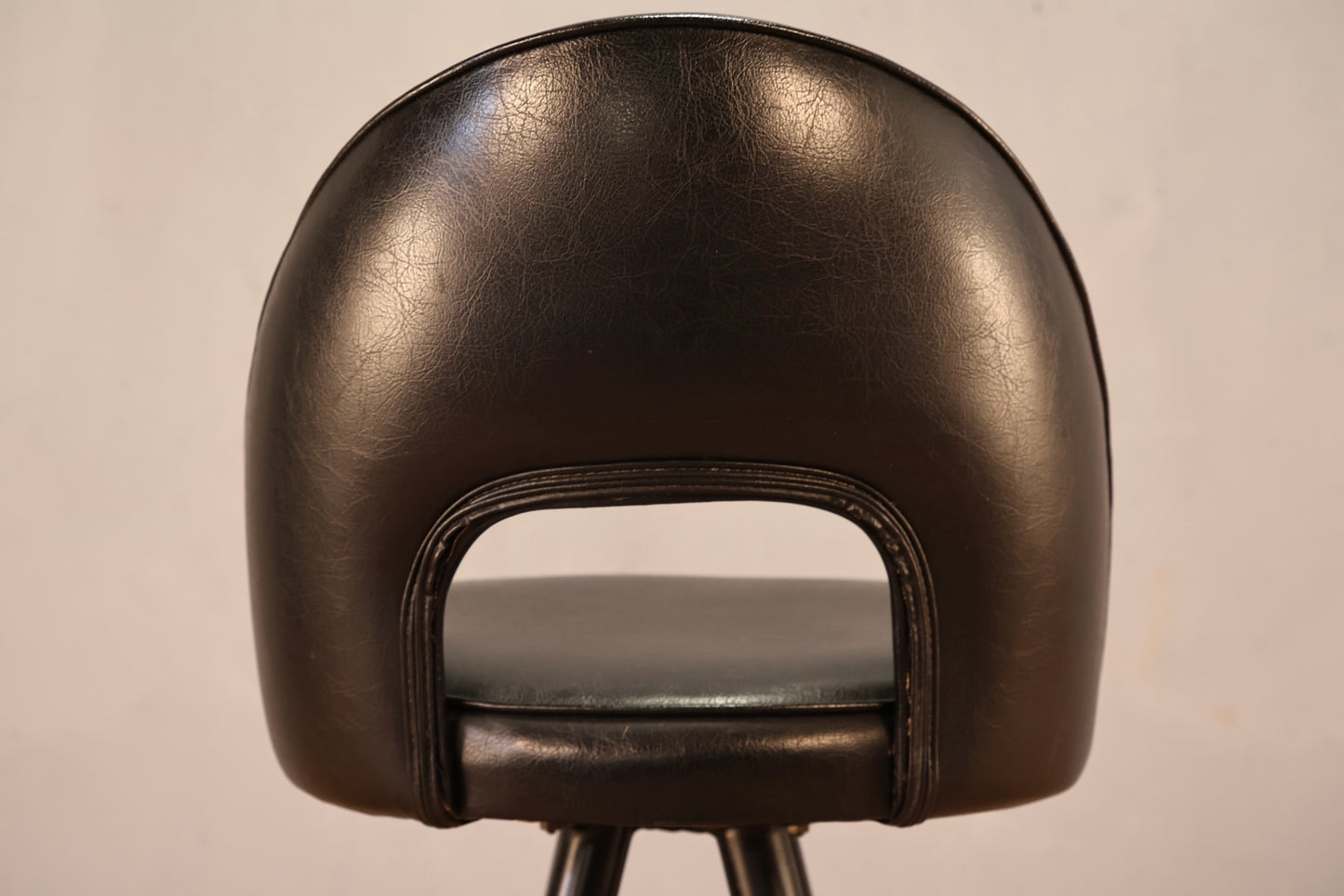 Atomic Black Vinyl Swivel Bar Stool