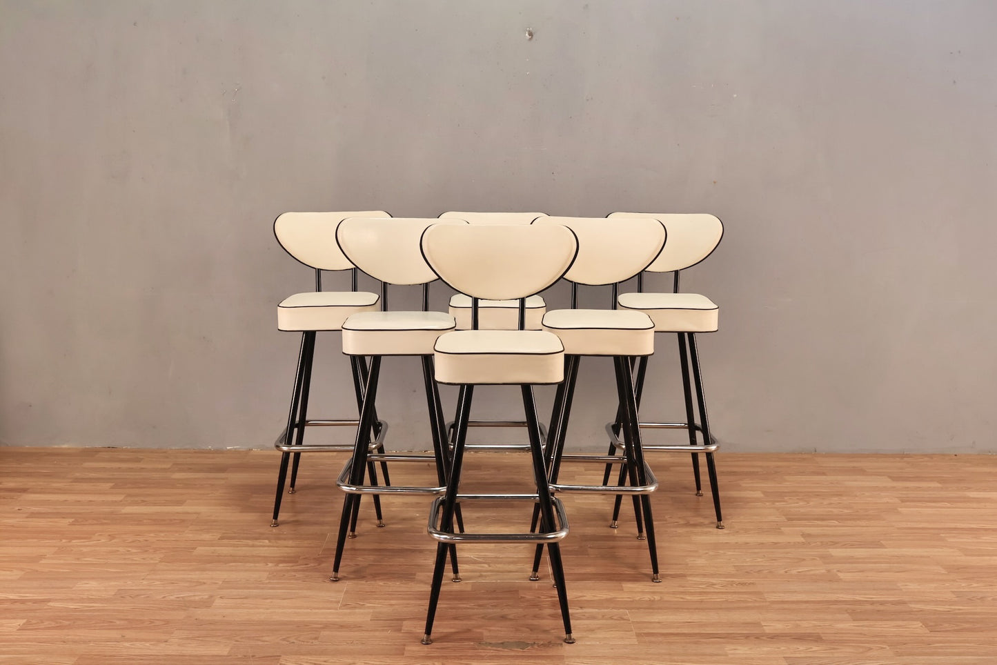 Atomic "Tuxedo" Bar Stool