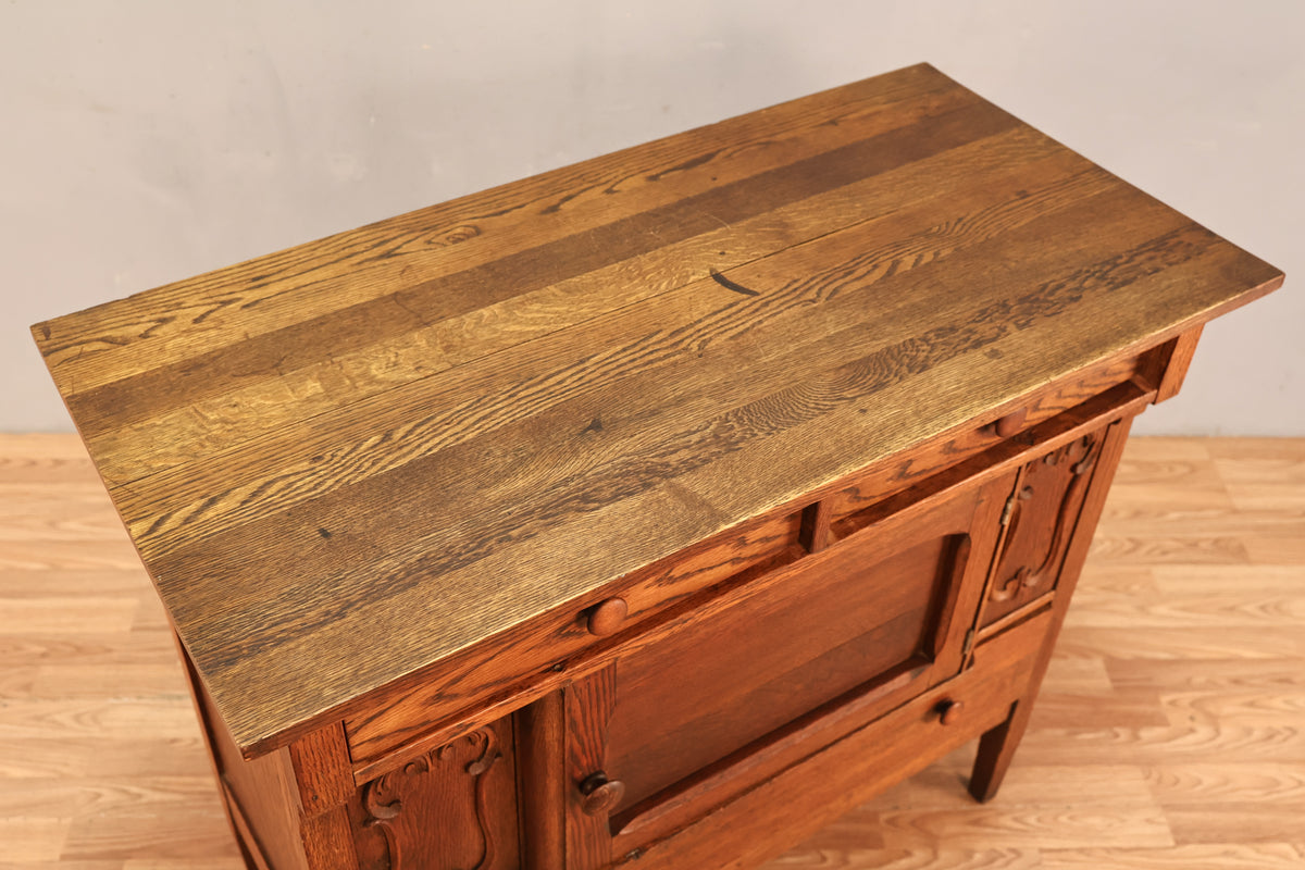 Antique Oak 3-Drawer Cabinet - ONLINE ONLY