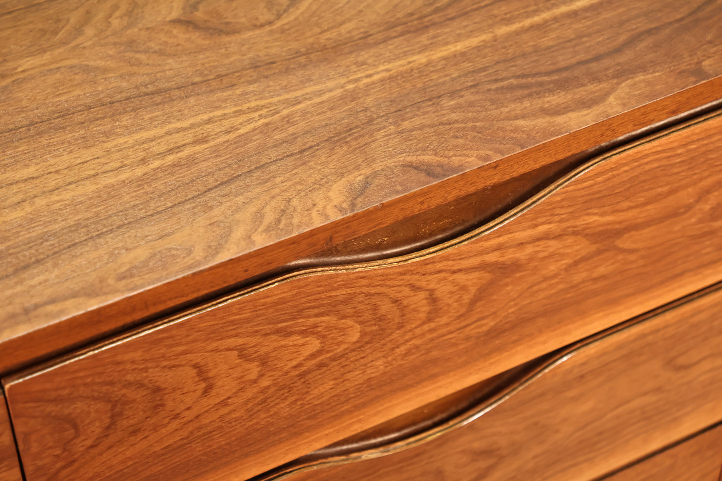 American of Martinsville Walnut 9-Drawer Credenza